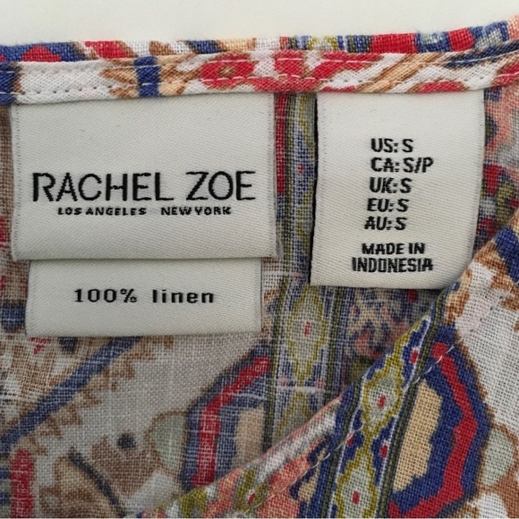 Rachel Zoe Linen Dress Aztec Print - Picture 5 of 6